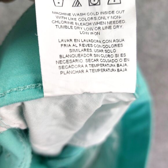 Lee Rider Capri Sz 12M Mid Rise Sea Green Slimming Pull On Casual Cottagecore - Picture 8 of 9